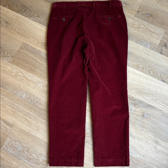 Ralph Lauren Corduroy Pants Mens Size 36x29 Maroon Trousers Micro Cords - Picture 7 of 10